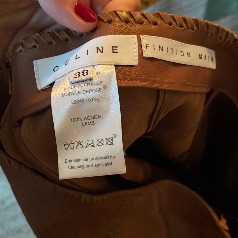 Stunning old Celine leather skirt